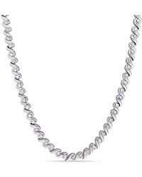Amour - 1 Ct Tw Diamond Tennis Necklace - Lyst