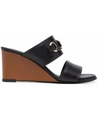 Ferragamo - Horsebit-Detail Open Toe Sandals - Lyst