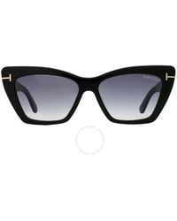 Tom Ford - Wyatt Grey Gradient Cat Eye Sunglasses - Lyst