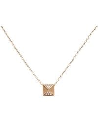 Haus of Brilliance - 14K 1/4 Cttw Diamond Matte Finished Pyramid Pendant Necklace - Lyst