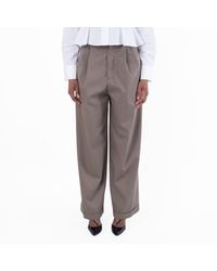 Loewe - Cotton And Silk Pleated Trousers, Brand Size 36 Us - Lyst