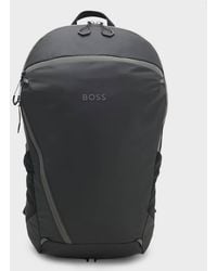 BOSS - Faux-Leather Backpack With Reflective Details - Lyst