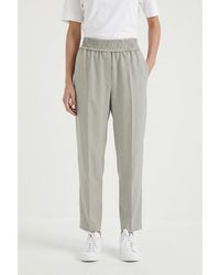 Brunello Cucinelli - Light Relaxed Linen Trousers, Brand Size 36 (Us - Lyst