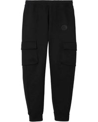 Burberry Mens Cargo Track Trousers - Black