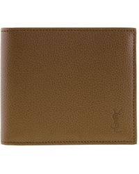 Saint Laurent - Cassandre Leather East/West Wallet - Lyst