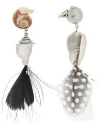 Tory Burch - Natural Feather Bird Earring - Lyst