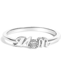 Haus of Brilliance - 925 Sterling Diamond Accent "Mom" Ring (J-K Color, I2-I3 Clarity) - Lyst