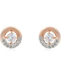 Swarovski - Dextera Pierced Earrings Stud Rose Shiny Crystal - Lyst