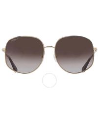 Ferragamo - Grey Gradient Oval Sunglasses Sf277s 733 61 - Lyst