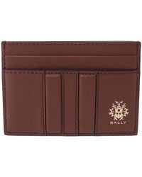 Bally - Embossed Logo Leather Card Case - Lyst