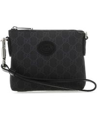 Gucci - Gg Supreme Fabric Clutch - Lyst