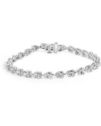 Haus of Brilliance - Igi Certified 14K 12.0 Cttw Pear Cut Lab Grown Diamond Tennis Bracelet - Lyst
