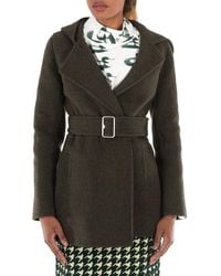 Burberry - Long Sleeve Wool Cashmere Jacket, Brand Size 4 Us - Lyst