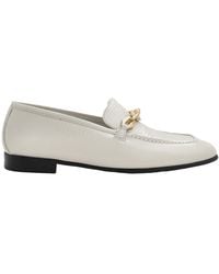 Jimmy Choo - Diamond Tilda Embossed Chain Loafers, Brand Size 37 Us - Lyst
