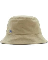 Burberry - Equestrian Knight Embroidered Cotton Bucket Hat - Lyst
