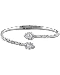Created Forever - 2Ct Tw Pear-Cut And Round Lab-Grown Diamond Open Bangle - Lyst