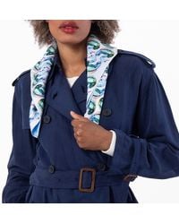 Tory Burch - Glass Swan Print Silk Scarf - Lyst