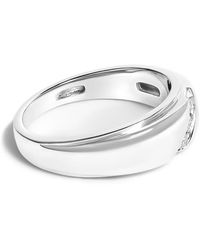 Haus of Brilliance - 925 Sterling 1/6 Cttw 3 Stone Diamond Band Ring (H-I Color, I1-I2 Clarity) - Lyst