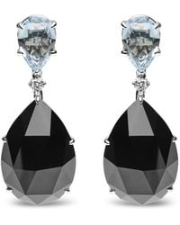 Haus of Brilliance - 18k White Gold 1/5 Cttw Diamond With Pear Cut Sky Blue Topaz - Lyst