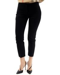 McQueen - Wool And Silk Blend Crop Trousers, Brand Size 36 (Us - Lyst
