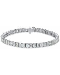 Brilliant Diamond - 11.50 Carat Emerald Cut Lab Grown Diamond Tennis Bracelet - Lyst