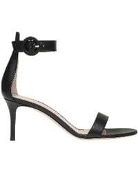 Gianvito Rossi - Portofino 70Mm Nappa Leather Sandals, Brand Size 39 (Us - Lyst