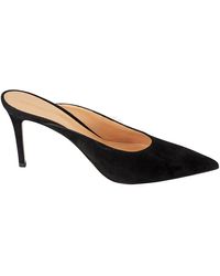 Gianvito Rossi - Suede Pointed-toe Mules - Lyst