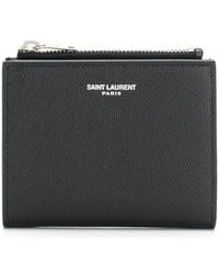 Saint Laurent - Leather Credit Card Holder - Lyst