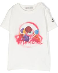 Moncler - Kids Graphic-print Cotton-blend T-shirt - Lyst