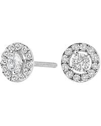 Haus of Brilliance - 14K 3/4 Cttw Lab-Grown Diamond Floating Halo Stud Earring (F-G Color, Vs1-Vs2 Clarity) - Lyst