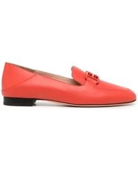 Bally - Ellah Logo Plaque Leather Loafers, Brand Size 37.5 Us - Lyst
