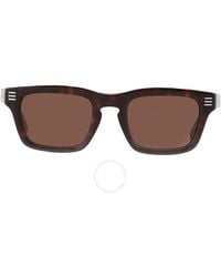 Burberry - Dark Brown Rectangular Sunglasses Be4403f 300273 51 - Lyst