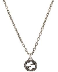 Gucci - Ladies Aged Interlocking G Necklace - Lyst