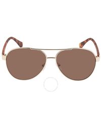 Calvin Klein - Brown Pilot Sunglasses - Lyst