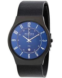Download Skagen Open Box - Denmark Silver Mesh Black Dial Mens ... Yellowimages Mockups