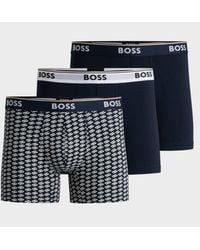 BOSS - 3-Pack Of Stretch-Cotton Boxer Briefs - Lyst