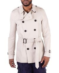 Burberry - Heritage Stone Kensinton Short Trench, Brand Size 48 (Us - Lyst