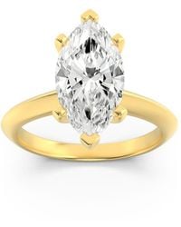 Mure And Co - 1Ctw Marquise Shaped Lab Grown Diamond (F/Vs) Knife Edge Shank Solitaire Engagement Ring - Lyst