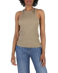 Stella McCartney - Ladies Sparkle Ribbed-Knit Racer Tank Top - Lyst