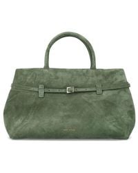 MANU Atelier - Le Cambon 35 Suede Bag Velvet Calf Leather Tote - Lyst