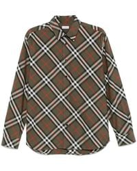 Burberry - Check Cotton Poplin Shirt - Lyst