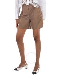 Burberry - Ladies Deep Taupe Therry Asian Fit Leg Wool Tailored Shorts, Brand Size 2 (Us - Lyst