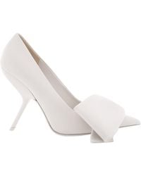 Ferragamo - Erica 105 Leather Bow Stiletto Pumps - Lyst