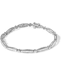 Haus of Brilliance - 14K 1-1/2 Cttw Round Brilliant-Cut & Baguette Cut Diamond Bezel And Tapered Link 7" Tennis Bracelet (H-I Color, I1-I2 Clarity) - Lyst