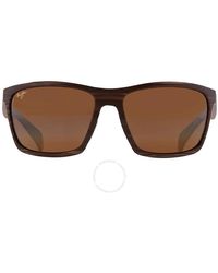 Maui Jim - Makoa Hcl Bronze Wrap Sunglasses H804-25w 59 - Lyst