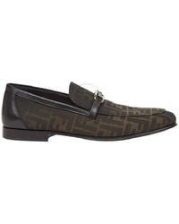 Fendi - O'Lock Logo Jacquard Loafers, Brand Size 8 (Us - Lyst