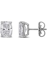 Created Forever - 4Ct Tw Cushion-Cut Lab-Grown Diamond Solitaire Stud Earrings - Lyst