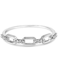 Haus of Brilliance - 925 Sterling Diamond Accent Paperclip Band Ring (I-J Color, I2-I3 Clarity) - Lyst