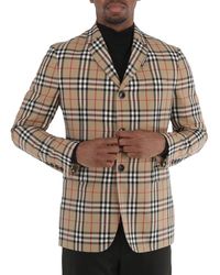 Burberry - Single-breasted Vintage Check Wool Mohair Slim Fit Tailored Jacket - Lyst