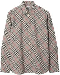 Burberry - Robert Check Cotton Long-Sleeved Shirt - Lyst
